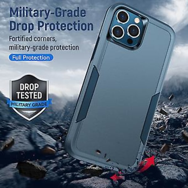 PC + TPU Stødsikker Etui til iPhone 13 Pro (Blå)