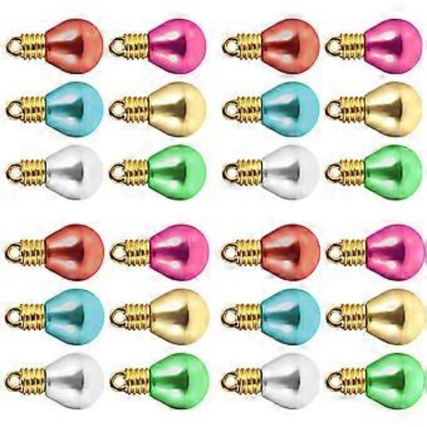 100 stk DIY Håndlagde Perler Juletre Hengende Pære Perler Store Hull Perler Tilbehør for DIY