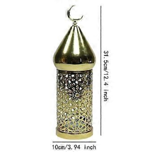 Ljuslykta Ramadan Dekorationer Centerpiece Utsmyckad Praktisk Dekorativ Ljushållare Lampa för Evenemang Veranda Inomhus Utomhus (M Höger vänd måne)