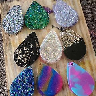 Ørering Charm Resin Støbeforme Smykkefremstilling Epoxy Form DIY Håndværk Nøglering