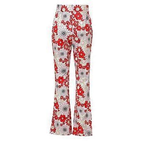Nyhet 70-talskläder för kvinnor, 1970-talsdräkt Toppskjortor Kläder Discopyxor 70-tals Solglasögon Örhängen Hårband Hippie Decennier Halloween Accessoarer (XL)