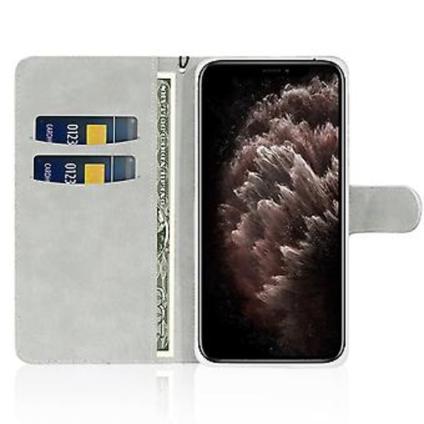Nahkainen kotelo iPhone 12 Pro Maxille (Hopea)