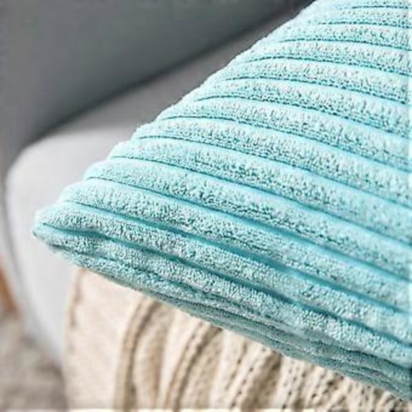 Koristeelliset tyynynpäälliset, 2 kpl pakkaus, sametti, pehmeä, yksivärinen, tyynynpäälliset, 26 x 26 tuumaa, vaaleansininen