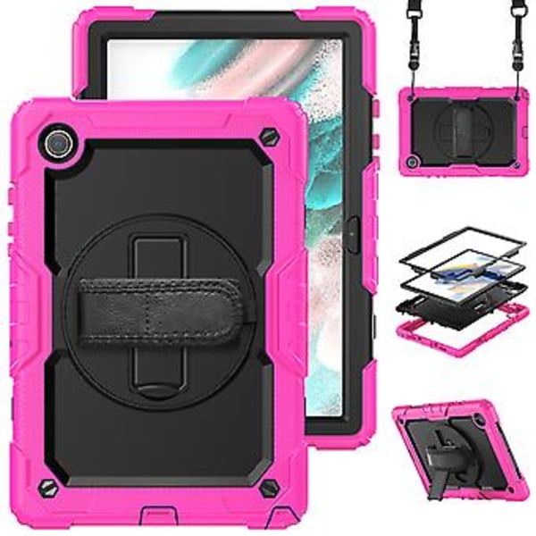 Tabletin suojakuori Samsung Galaxy Tab A8 10.5 2021 X200 / X205 (Musta  Ruusunpunainen)