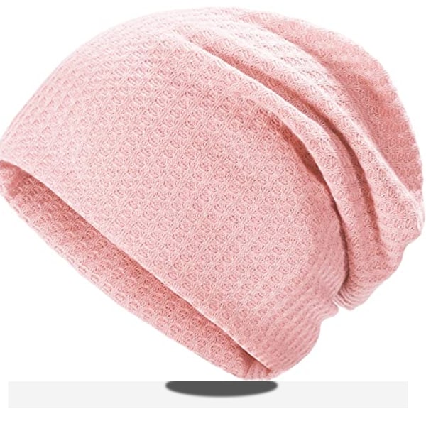 Jersey Beanies Tunn Nattmössa för Kvinnor Män，rosa