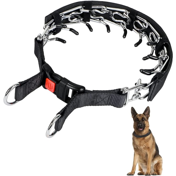 Hundträningshalsband, hundhalsband med tryckknappar, hundhalsband utan drag
