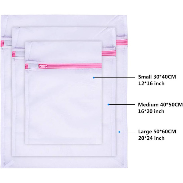 Filet à Linge Sacs en Tissu pour la lessive - Paquet de 5 (1XL+ 2