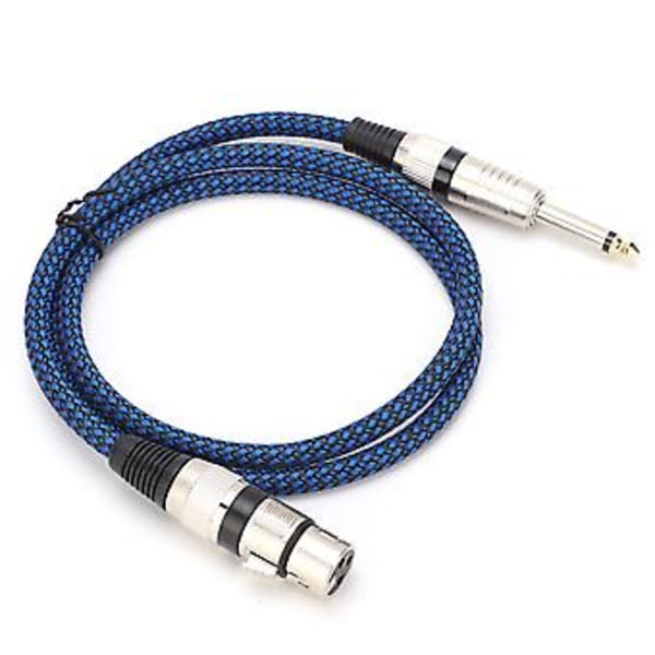 6.  5 TS til Hunn 6.35 Lydkabel XLR Mikrofon Gitar Oksygenfritt Kobber for Mikser (3 m 9.8ft)