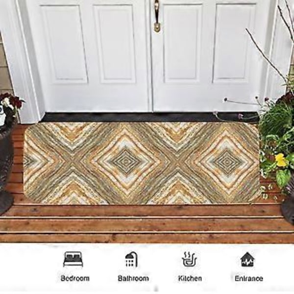 Halkfri Absorberande Golvmatta Dörrmatta för Husingång Vardagsrum Marmormönster (40*120cm)