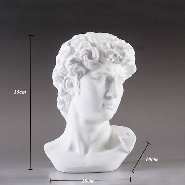Græsk mytologi David hoved buste statue mini Europa Michelangelo