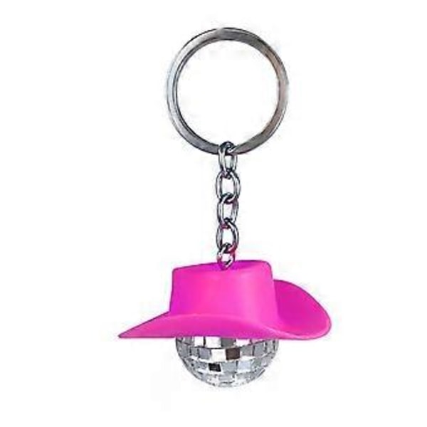 Mini Discopalloavaimenperät Cowboy-hattu Discopallokoristeet Auton avaimenperä LED Mini Discopallokoristeet Juhlapalvelus