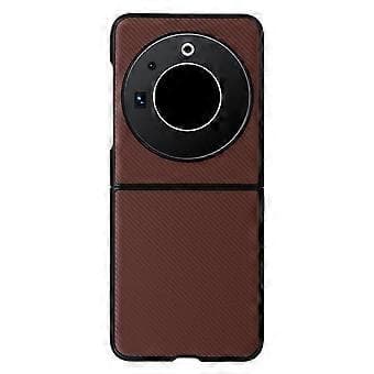 Til TECNO Phantom V Flip Karbonfibertekstur Deksel PU-skinnbelagt PC-telefondeksel
