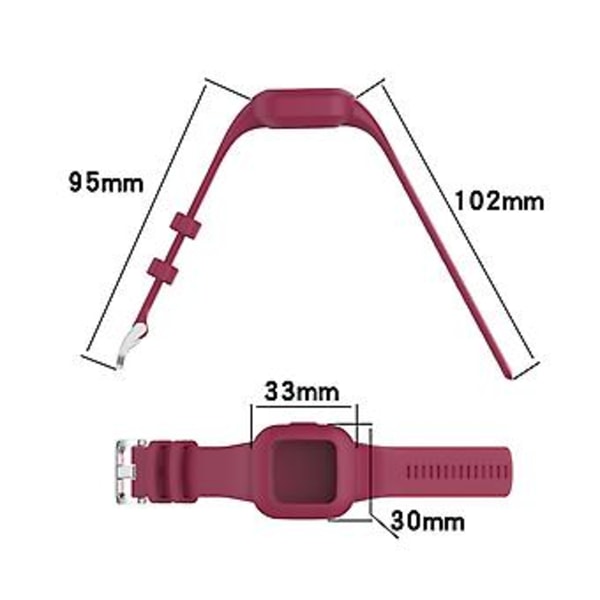 For Garmin Vivofit JR3 Silikon Ren Farge Klokkearmbånd (Rosa)