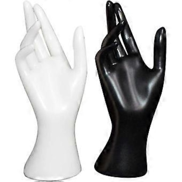 2 stk. Kvinne Mannequin Hånd Smykke Display Holder Armbånd Halskjede Ring Klokke Stativ