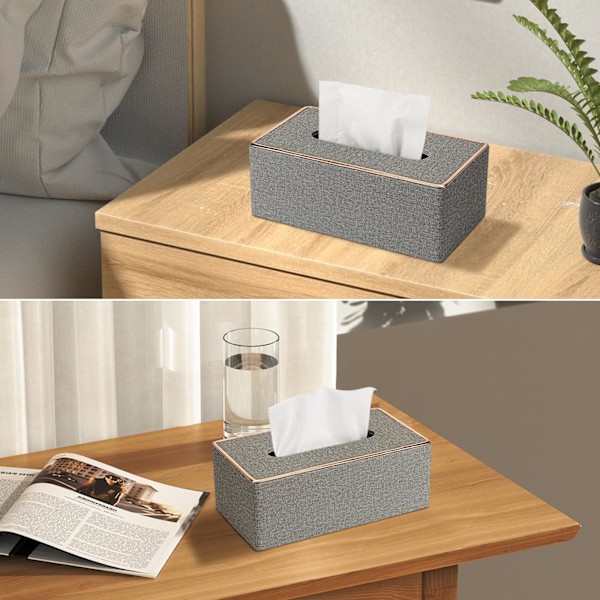 Läder Tissue Box, Rektangulär Tissue Box Tissue Box, B x D x H: