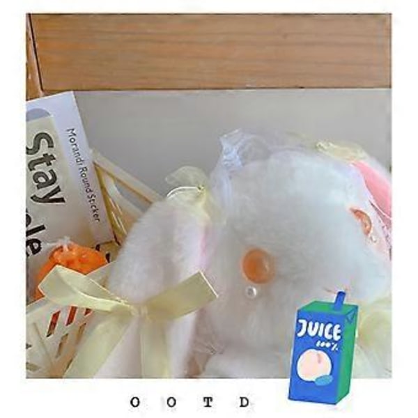 Lolita Kanin Plysch Axelväska för Flickor, Japansk JK Stil, Söt Kanindocka Messenger Väska (kedjebälte Lila)