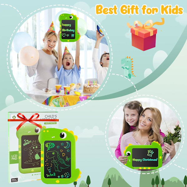 LCD-skrivetavle (26,5*19,8 cm), LCD Magic Board Dinosaur Toy for