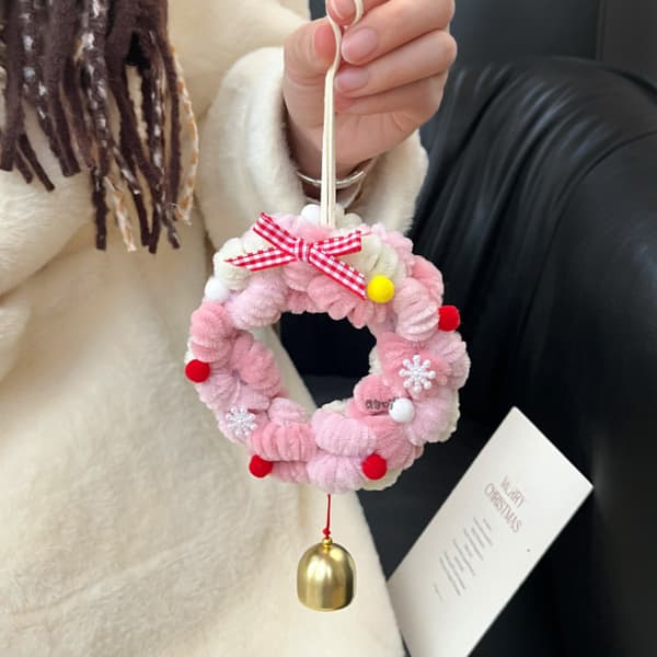 DIY Jule-Twisty Stick pyntesæt, juletræs- og kranspynt, lyserød Pink