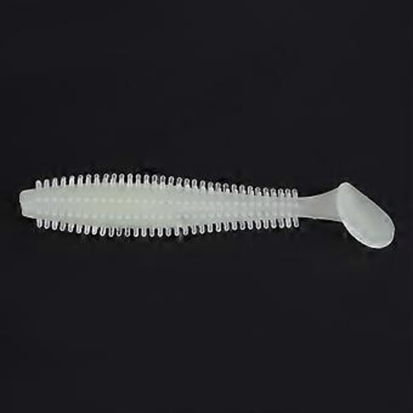 5 stk./sett Myke T-hale Fiske Lokkemidler Larve Orm Agn Fiskeutstyr Tilbehør Selvlysende 6cm 1g