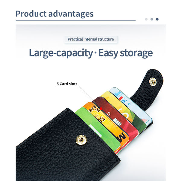 Card Blocr Kreditkort Pop Up Tegnebog RFID Blokering Slank Minimalistisk
