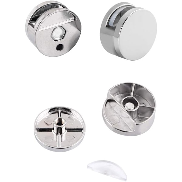 (L)8 st Spegelklämmor Glasklämma Klämma Hållare Zink Legering Fästning Spegelfäste för 3-5 mm Tjock Glas