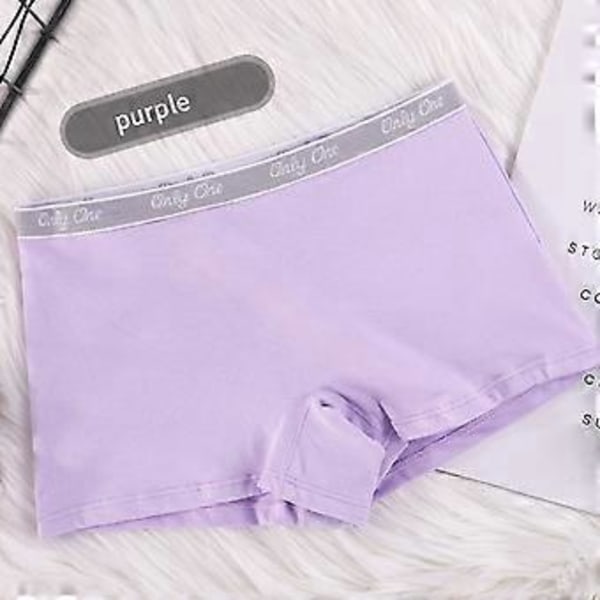 Naisten Puuvillaiset Boxer-Shorts Joustavat Hankausta Vastaavat Ultra Pehmeät Boy Shorts Alushousut Piilotetut Naisten Boyshort (XL Violetti)