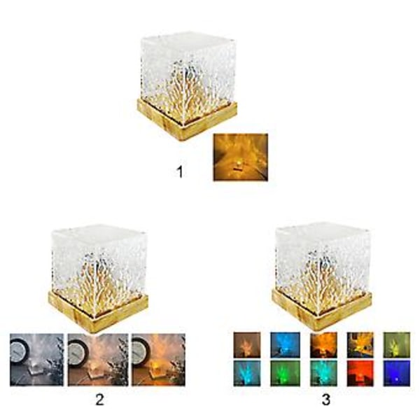 Nattlampe Romantisk Akryl+Tre 36 V 3w Hvit Plugg Inn Hjem Rom Dekor Skrivebordslamper(1 )