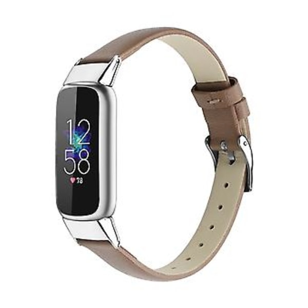 Läderarmband för Fitbit Luxe S (Grå)