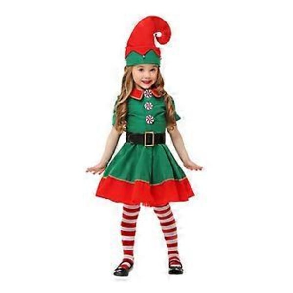 Julalvdräkt Juldräkt barn vuxen förälder-barn dräkt Jul cosplay kläder (90CM manlig)