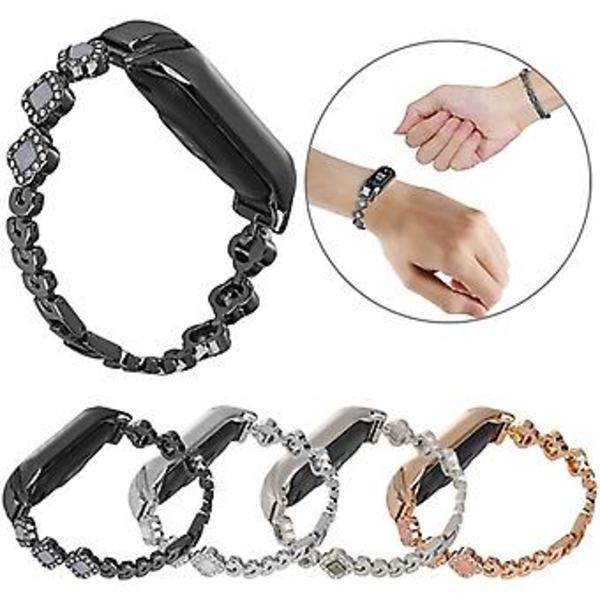 Firekløver Diamantemne for Xiaomi Mi Band 8 (Svart)