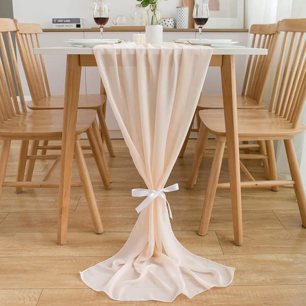 Champagne Chiffon Bordsløper - 70cm x 3m - Bryllupsbordsdekorasjon