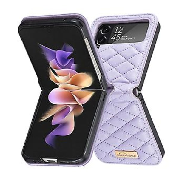 PU-fodral för Samsung Galaxy Z Flip4 (Lila)