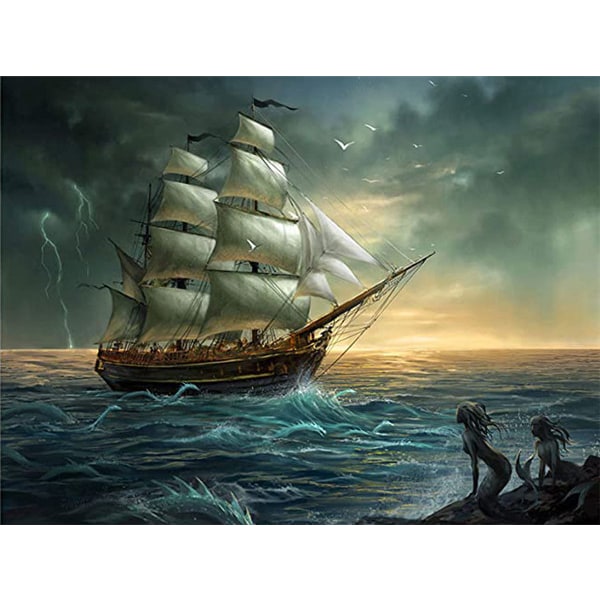 30 × 40 Stormy Travel Diamantmaleri (30 * 40, 1 stk.)