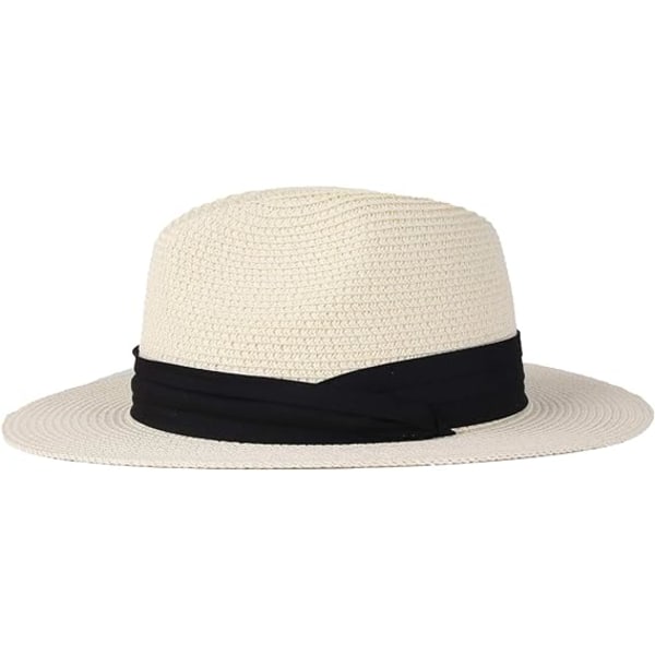 Dame Panama Hat Sommer Solhat Halm Hat Strandhat Anti-UV