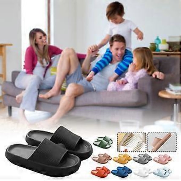 Mjuka Tofflor för Kvinnor Män Bekväma Andningsbara Tofflor för Hem Badrum (4243 Grön)