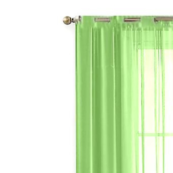 Tylles Baggrunds Draperinger Gardin Semi-mørklæggende Design Elegant Gardin til Bryllup (134*210 Hullet Grøn)