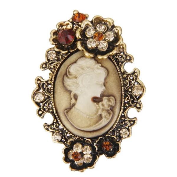 Dam Brosch Pin Skönhet Retro Vintage Mode Flerfärgad，Vi