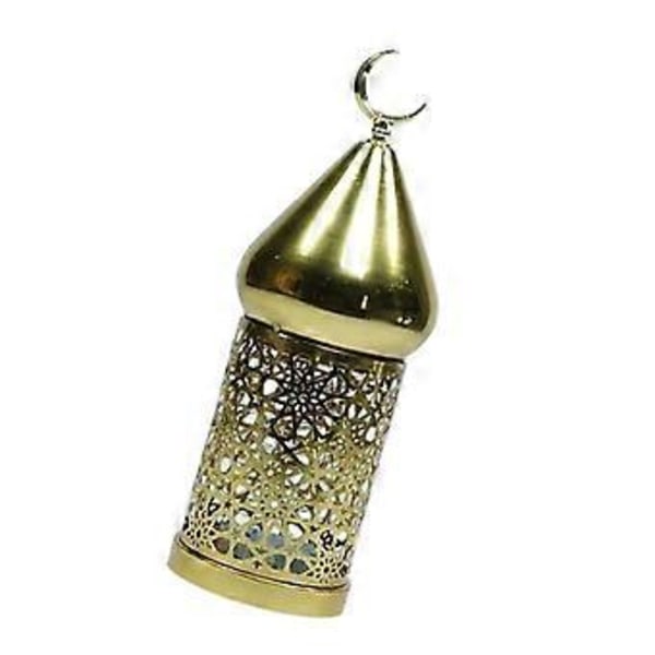 Lyslykt Ramadan Dekor Midtpunkt Ornamentert Praktisk Dekorativ Lysestake Lampe for Arrangementer Veranda Innendørs Utendørs (S Høyre vendt måne)