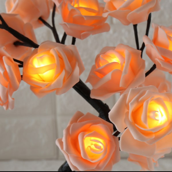 (White) LED tree light rose flower small tree lamp Styling lamp t