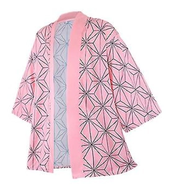 Anime Cosplay Kostym Demon Slayer Kimetsu No Yaiba Haori Kimono Agatsuma Zenitsu Kochou Shinobu Sommarjacka Skjorta Anime Kläder-r (XXS S)