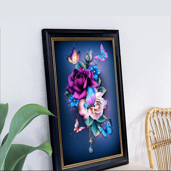 30x40 cm 5D DIY timanttimaalaus, hiiri ja linna