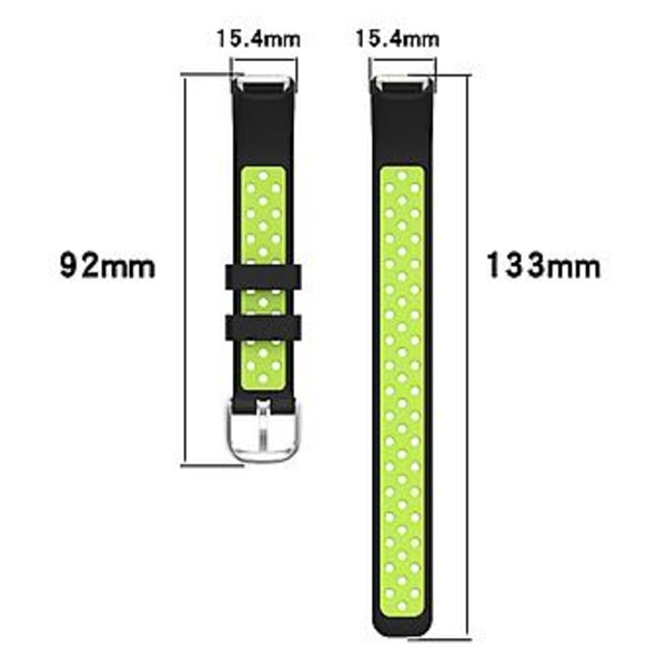 Til Fitbit Luxe Silikonrem (Sort Grå)
