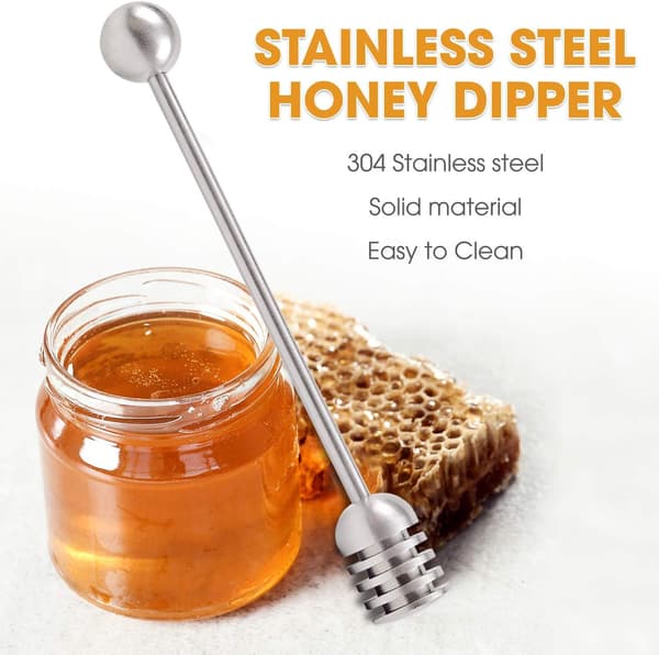 Sæt med 2 304 rustfrit stål 304 rustfrit stål honning og sirup
