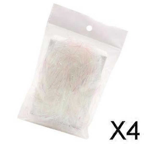 4X 8g/Pose Bryllupsgaveæske Fyld DIY Pakke Fyldematerialer hvid
