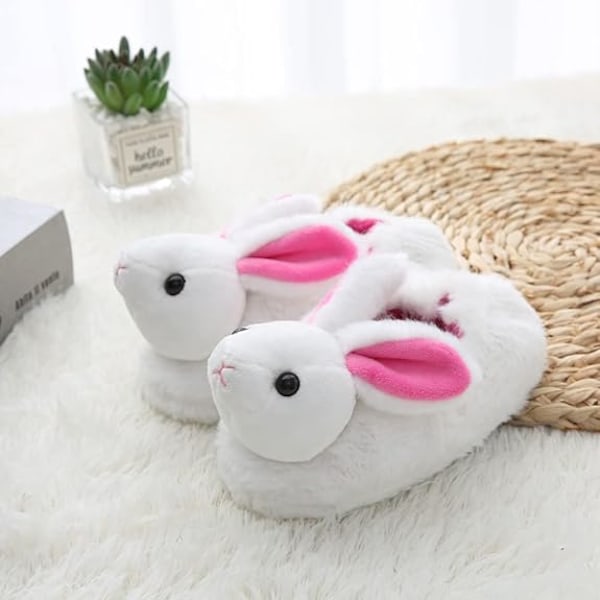 Myke og koselige tøfler for babyjenter, tegneserie-design, varme vintersko for innendørs (Innvendig lengde 14,5 cm)