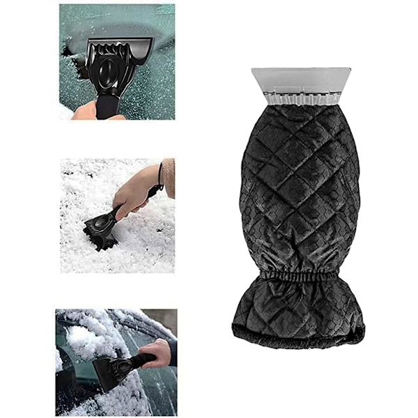 (Blå) Isskrape med Hanske til Bil, SUV og Van, Heavy Duty Frost Squeegee for Avriming av Frontrute