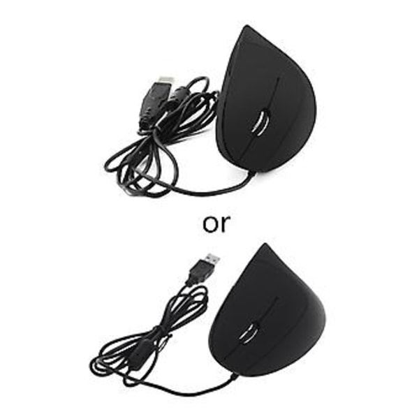 Ergonomisk optisk USB-kabeltilkoblet vertikal datamus for venstre hånd, gamingmus