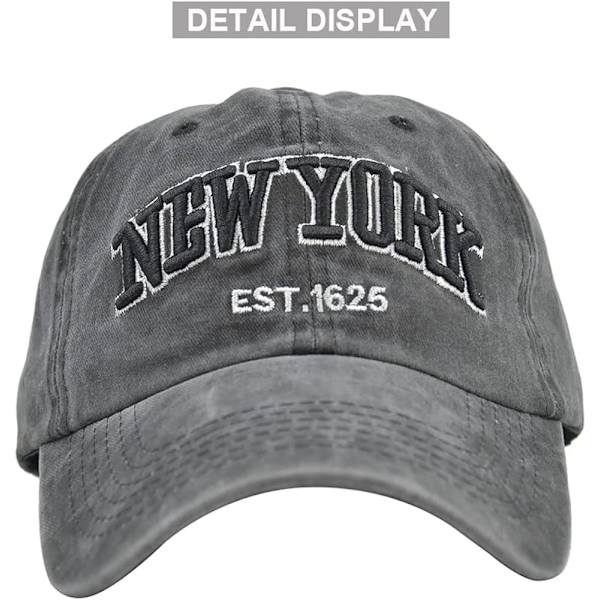Miesten baseball-lippis Vintage-kirjonta New York Washed Denim Truck