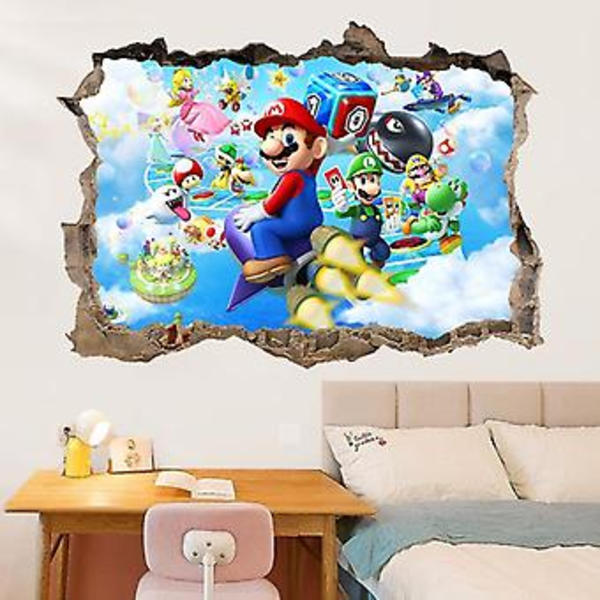 Kvadratiska väggdekaler animerade dekaler tecknade karaktärer väggdekaler tecknade barnrums bakgrundsväggs vinyldekaler 45*60CM