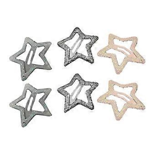 Hårspenner Hårtilbehør Hodeplagg Legeringsmateriale Hårnåler For Barn (Sølv rosa glitter)